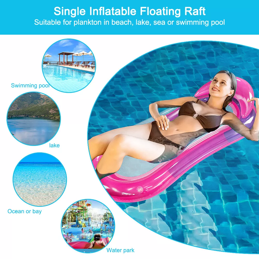 🔥Summer Hot Sale 50% OFF - 🌊Inflatable Water Lounger with Armrests and Breathable Mesh