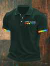 Men's Love is Love Print Polo Shirt