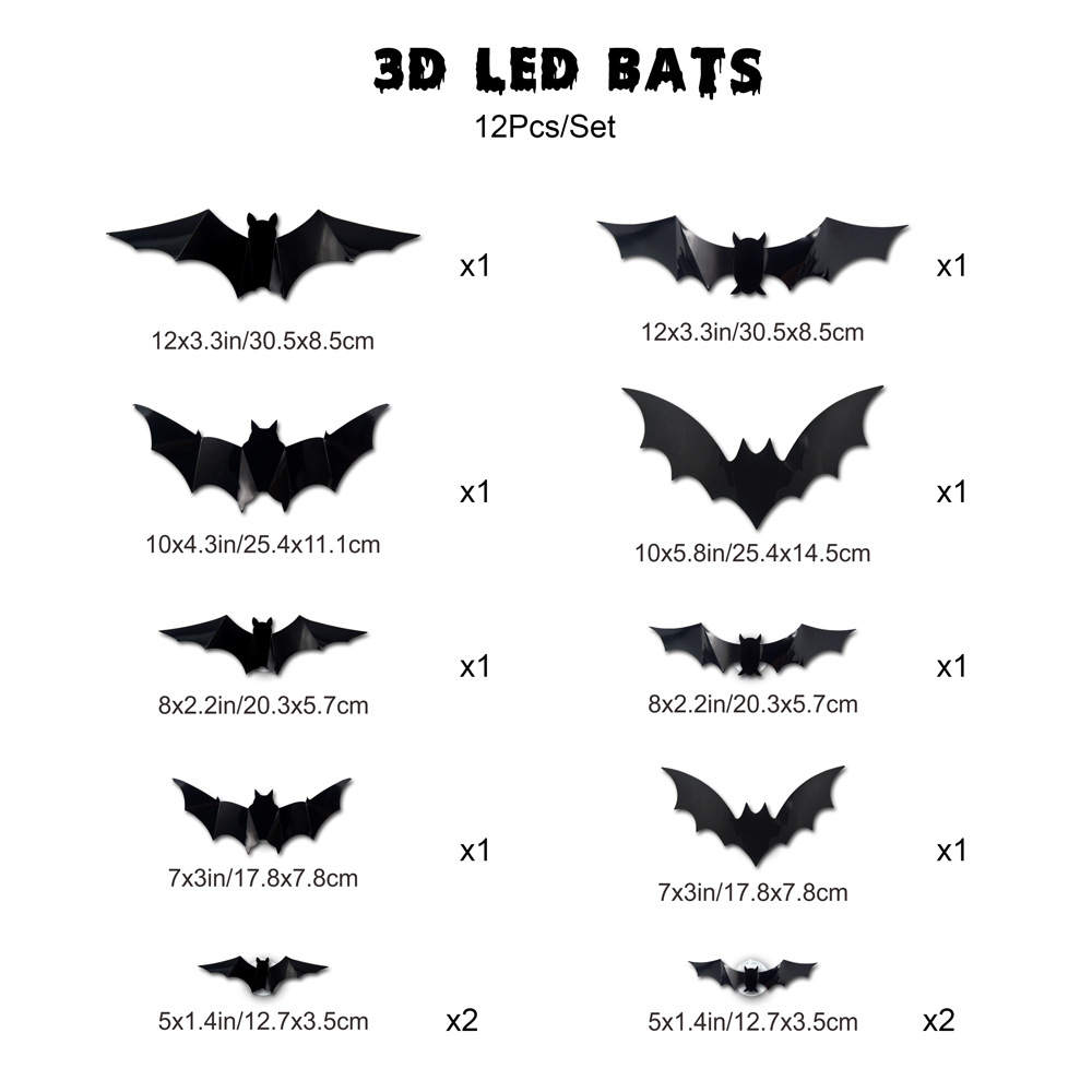 🎁TikTok Last Day Sale - 70% OFF✨Halloween 3D Lighted Bats