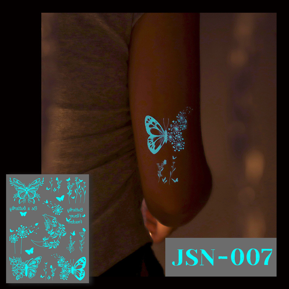 Luminous tattoo sticker