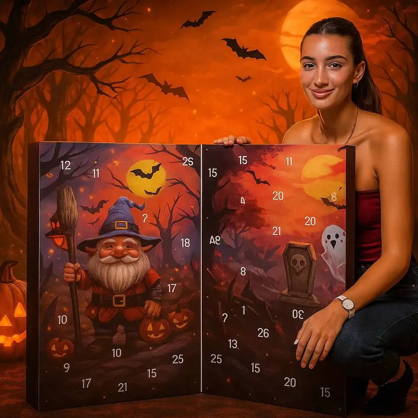 🍂TikTok Fall Mega Sale - 70% OFF🎉🎃 Spooky Handmade Gnomes Countdown Calendar 2025 - Early Access 👻