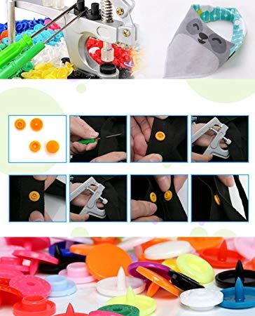 150 set T5 Plastic Resin Snap Button  U Shape  Press Machine Sewing Tool