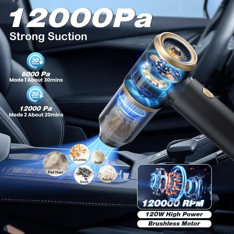 🔥Last Day Promotion 50% OFF - Wireless Handheld Car Vacuum Cleaner