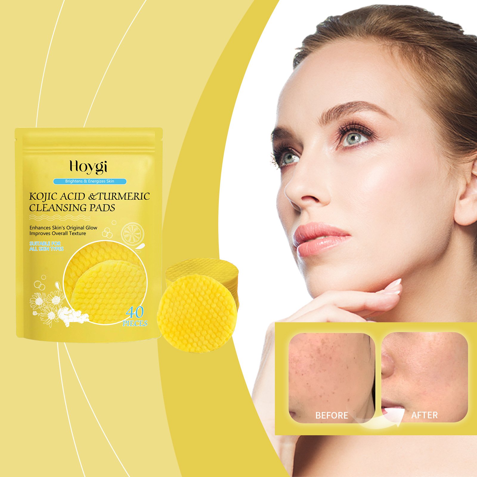 🔥Last Day Promotion 70% OFF🔥Turmeric Cleansing Exfoliating Pads