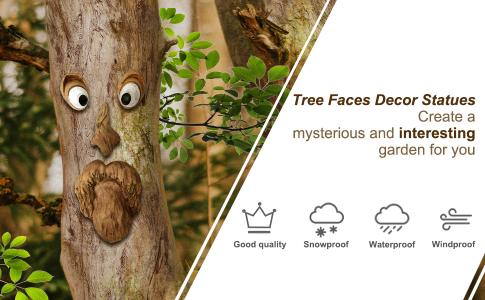 Tree Faces Decor Outdoor