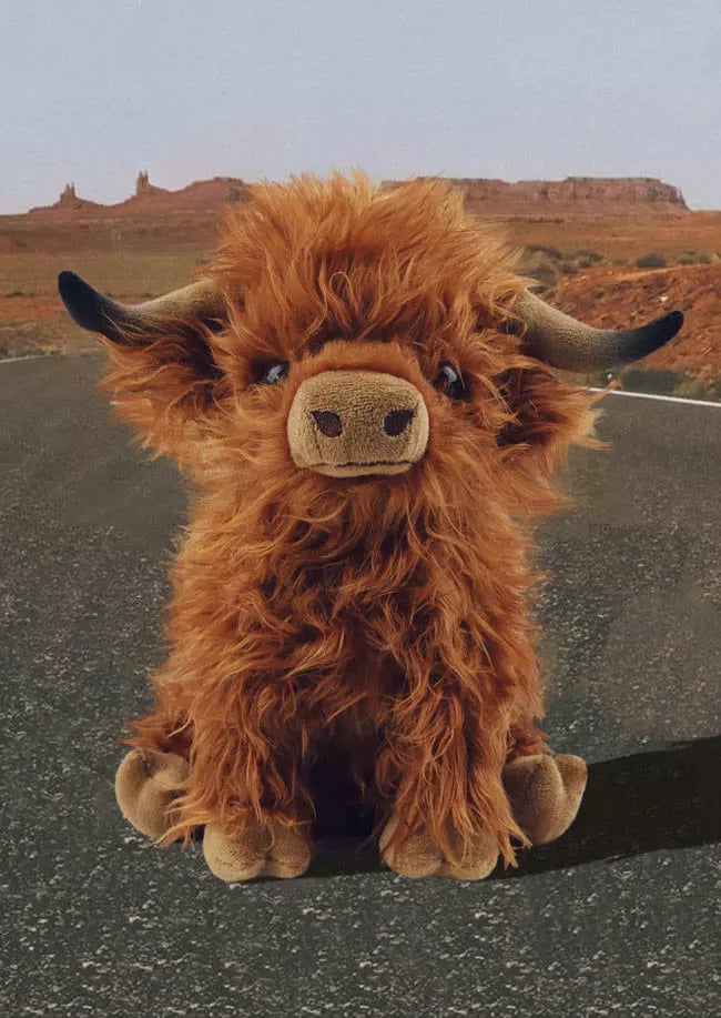 (🎁2023-Christmas Hot Sale-50%0FF🎁)🐂Eco-Friendly Scottish Highland Cow Soft Plush Toy