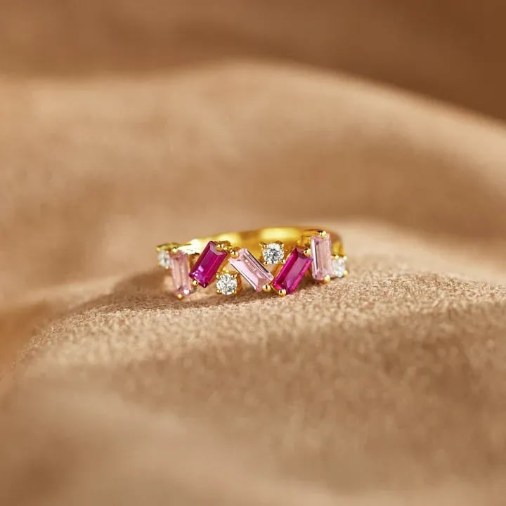 🎗️For Self - I Am Enough Pink Diamond Ring