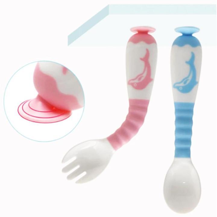 Adjustable Baby Utensils Spoon-Fork Set