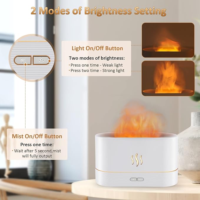 (🎉Last Day Promotion 50% OFF) USB Flame Night Light Humidifier - Buy 2 Get Extra 10% OFF & Free Shipping