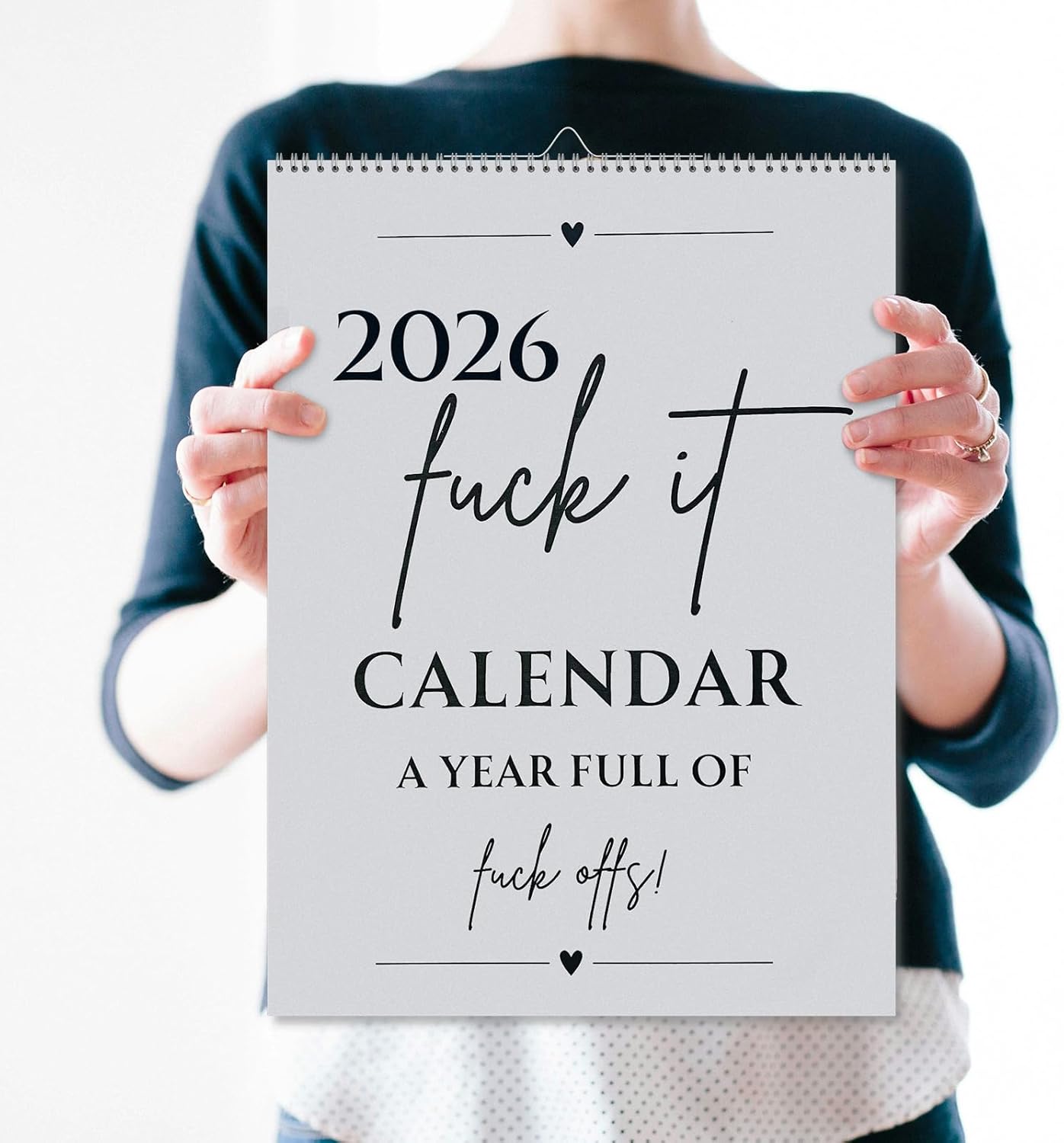 💥LAST DAY SALE 50% OFF💥Fu*k It 2026 Spiral Bound Wall Calendar
