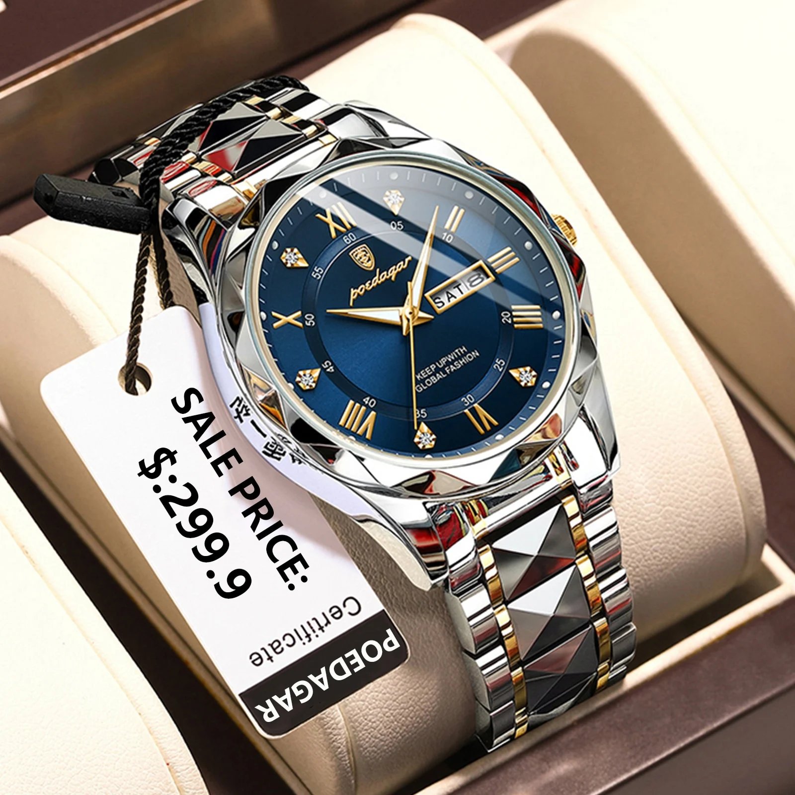 Waterproof Top Brand Luxury Man Wristwatch With Luminous