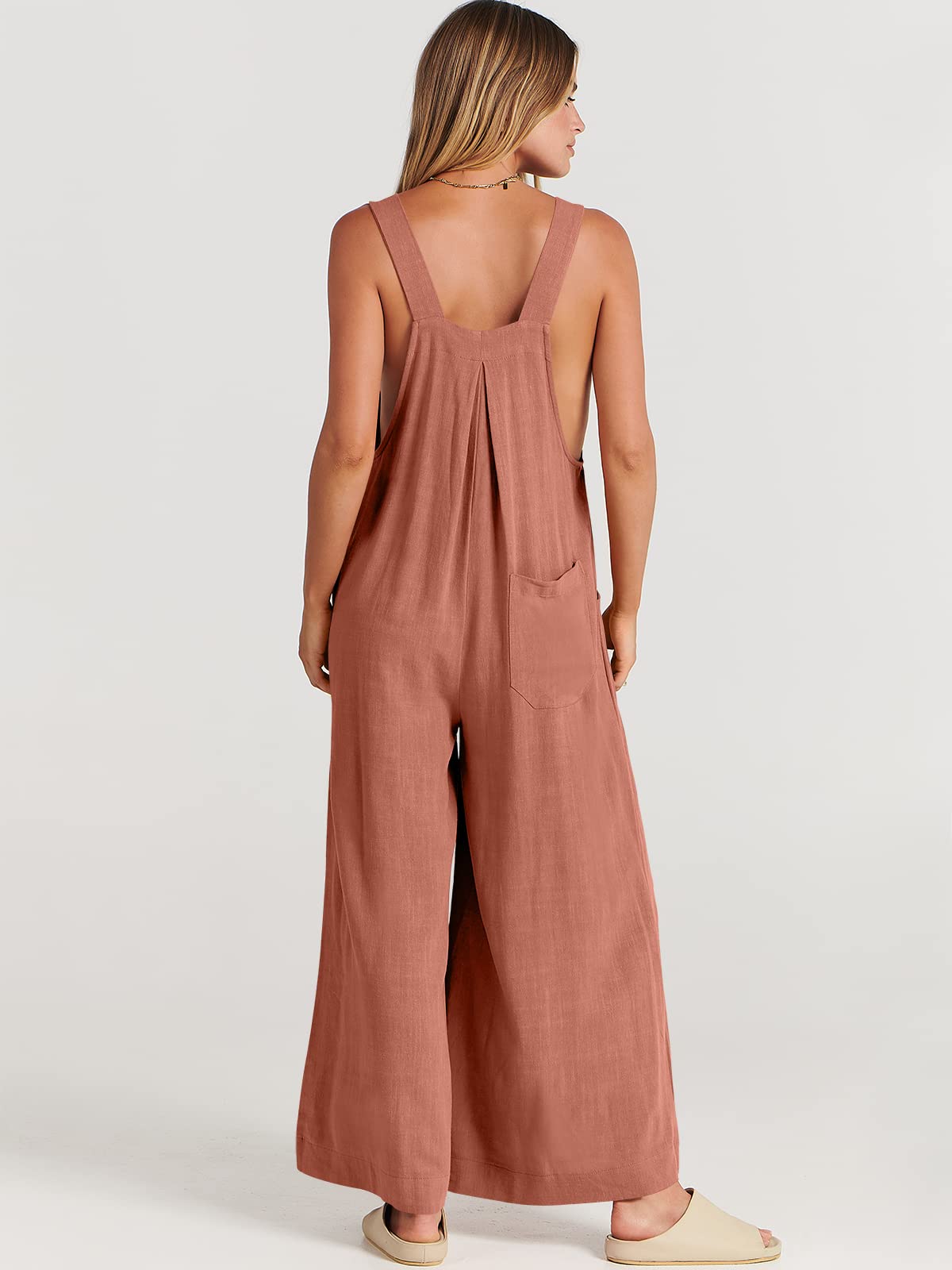 🔥Last Day 65% OFF🔥-Women's Sleeveless Wide Leg Jumpsuit with Pockets-BUY 2 FREE SHIPPING