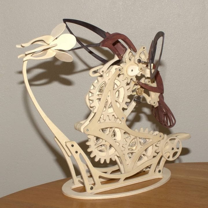 🐦3D Wooden Mechanical Hummingbird