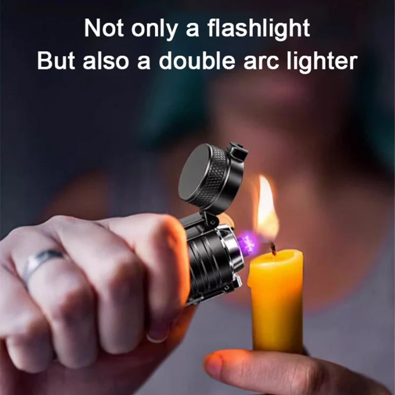 🔥Doppelt gebogener starker Lichtblitz, der elektrische Feuerzeuge beleuchtet