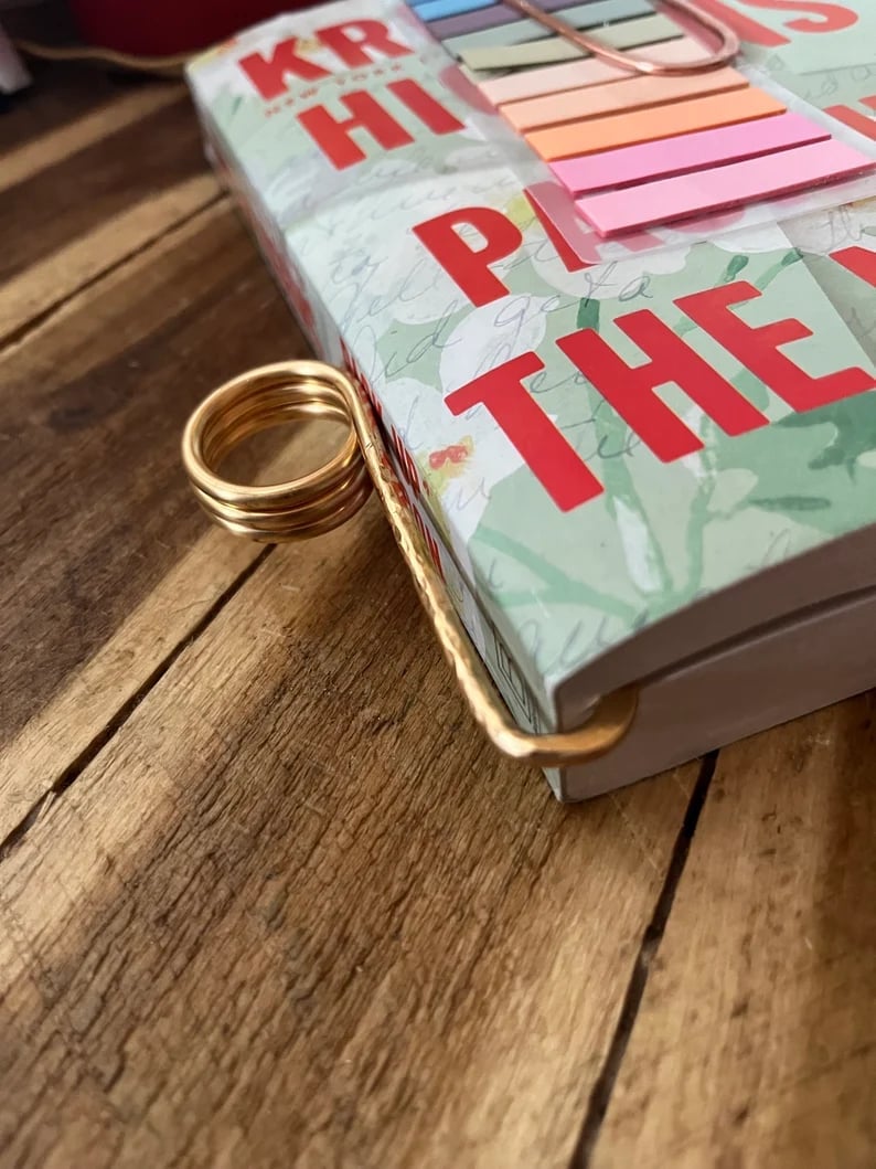 ✨Handmade Utility Book Holder Ring Bookmark