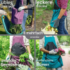 🌻Gartenschürze mit gekreuztem Rücken und tiefen Känguru-Taschen