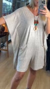 Women's V-neck Short-sleeved Casual Jumpsuit