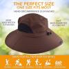 EINSKEY Unisex Sun Hat, Waterproof Wide Brim Bucket Hat Packable Boonie Hat for Fishing Hiking Gardening Safari Beach