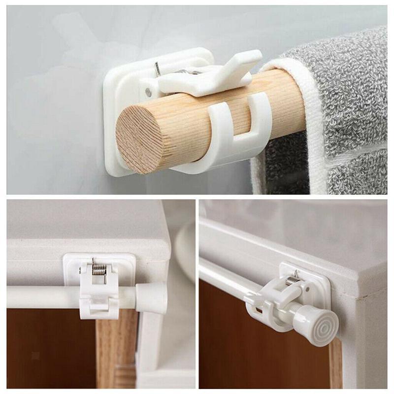 (🔥SUMMER HOT SALE-48% OFF) Nail-Free Adjustable Curtain Rod Holders(BUY 4 FREE SHIPPING)