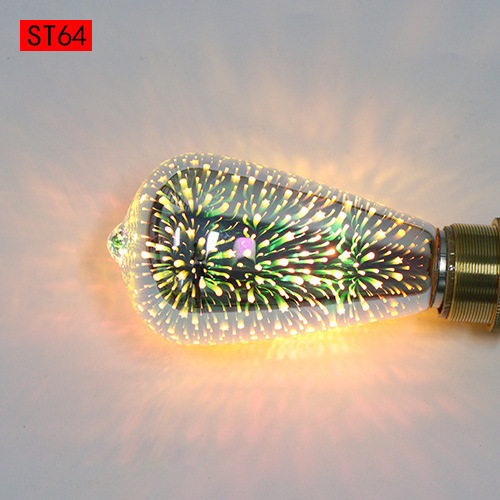 (🎄Christmas Hot Sale🔥🔥)3D Fireworks LED Light Bulb