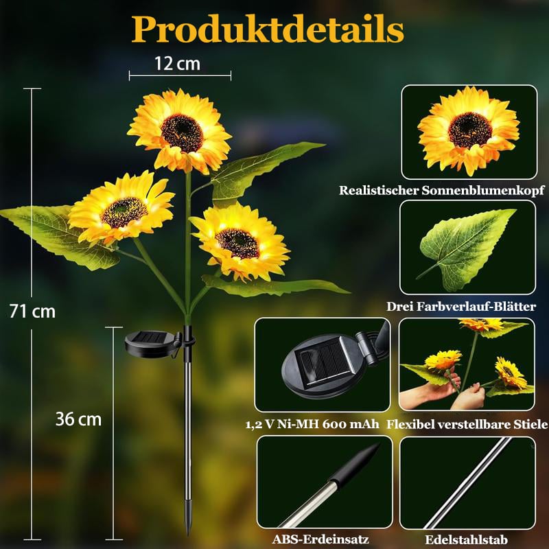 🔥Letzter Tag Verkauf 49% Rabatt 🌻Solar-LED-Sonnenblumen-Gartenleuchten