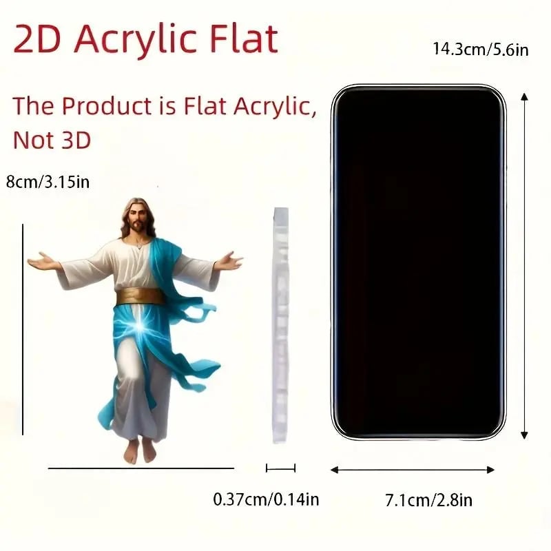 🎁TikTok Last Day Sale - 70% OFF🙏 2D Retro Jesus Car Hanging Decor 🚗 Faith & Peace Gift