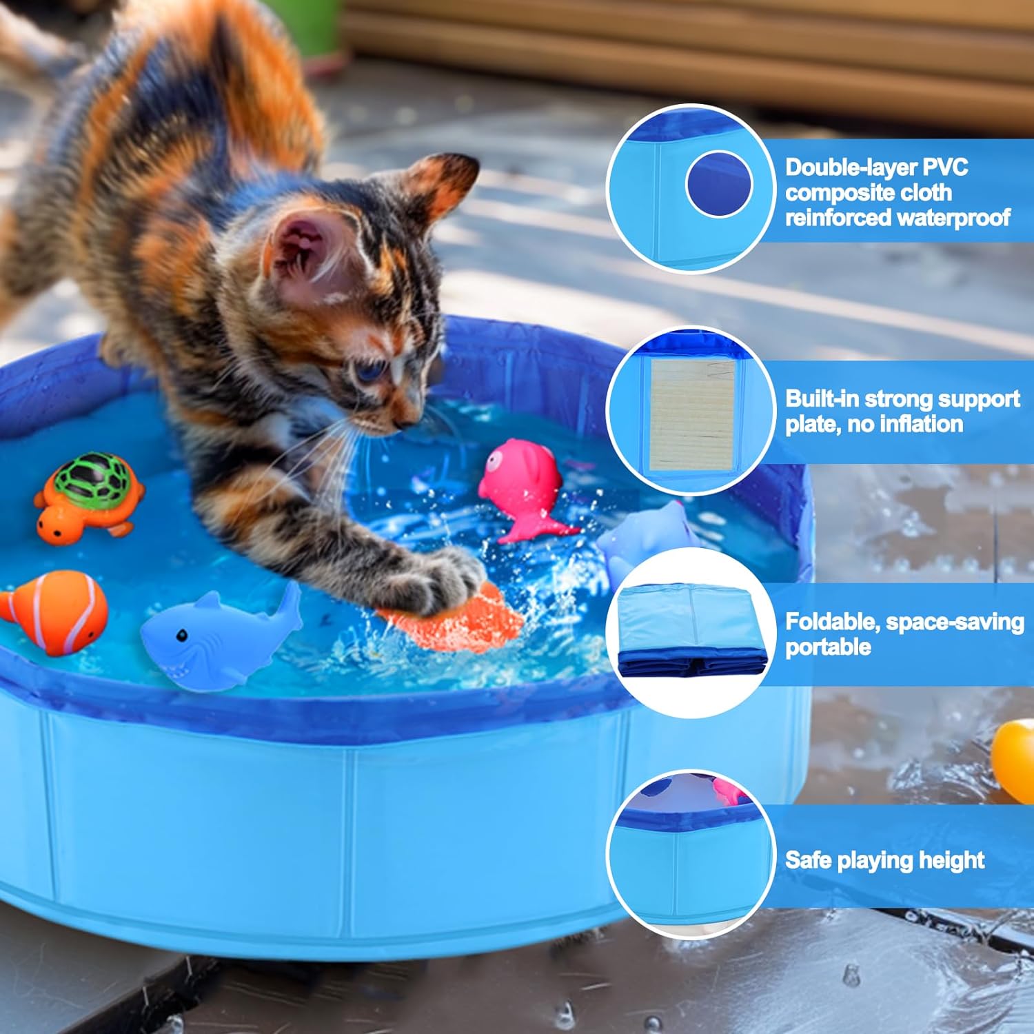 💦Summer Hot Sale😻🐟Cat Summer Fun Fish Pool