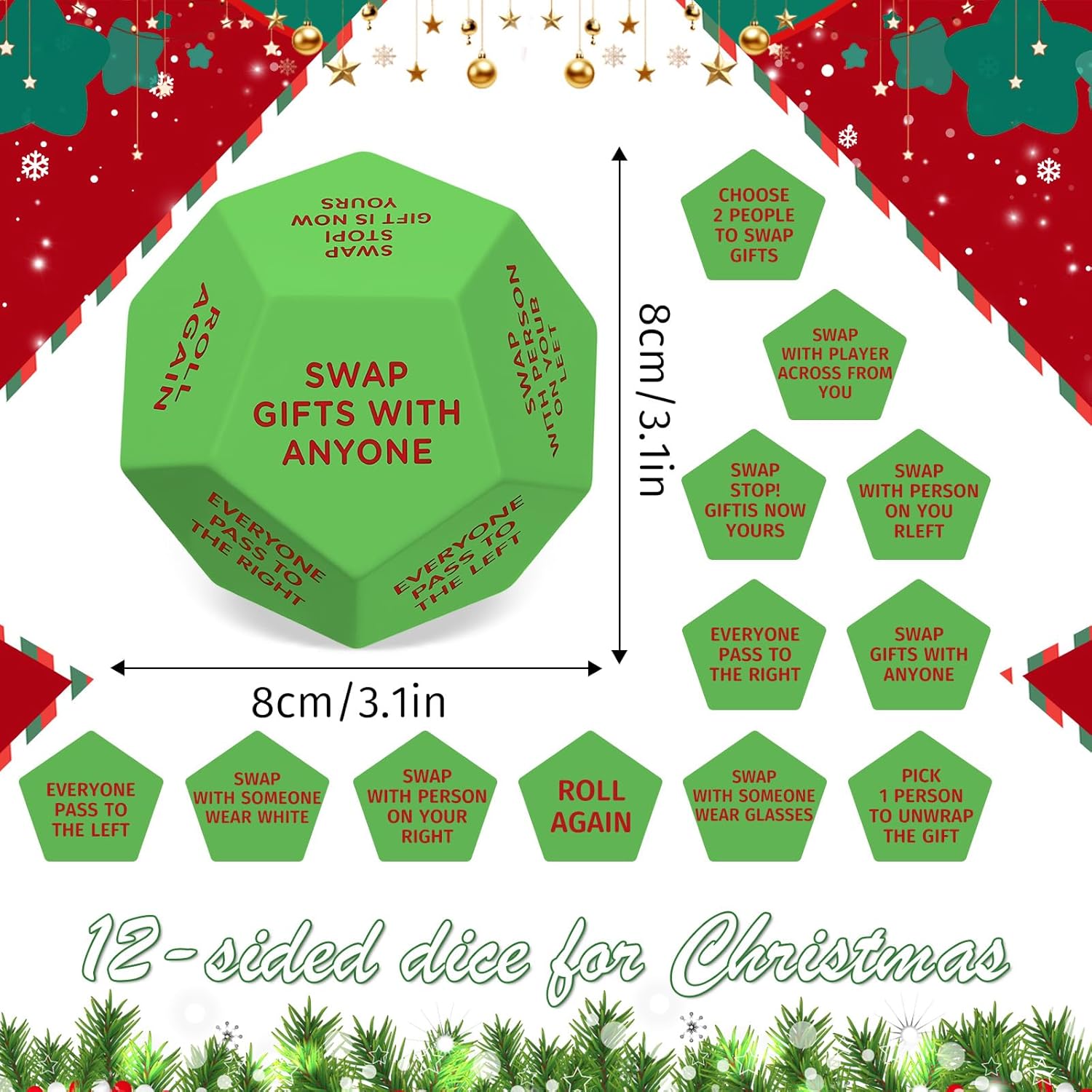🎁Last Day Sale 50% OFF🔥Hilarious Christmas Gift Exchange Party GameDice