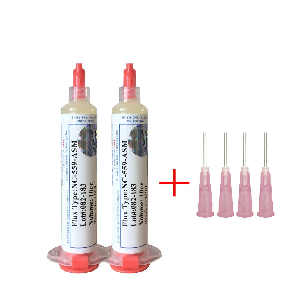 ⚡⚡Last Day Promotion 48% OFF - NC-559-ASM No Clean Flux Paste, 10 milliliters Pneumatic Dispenser (Complete with Plunger & Dispensing Tip)