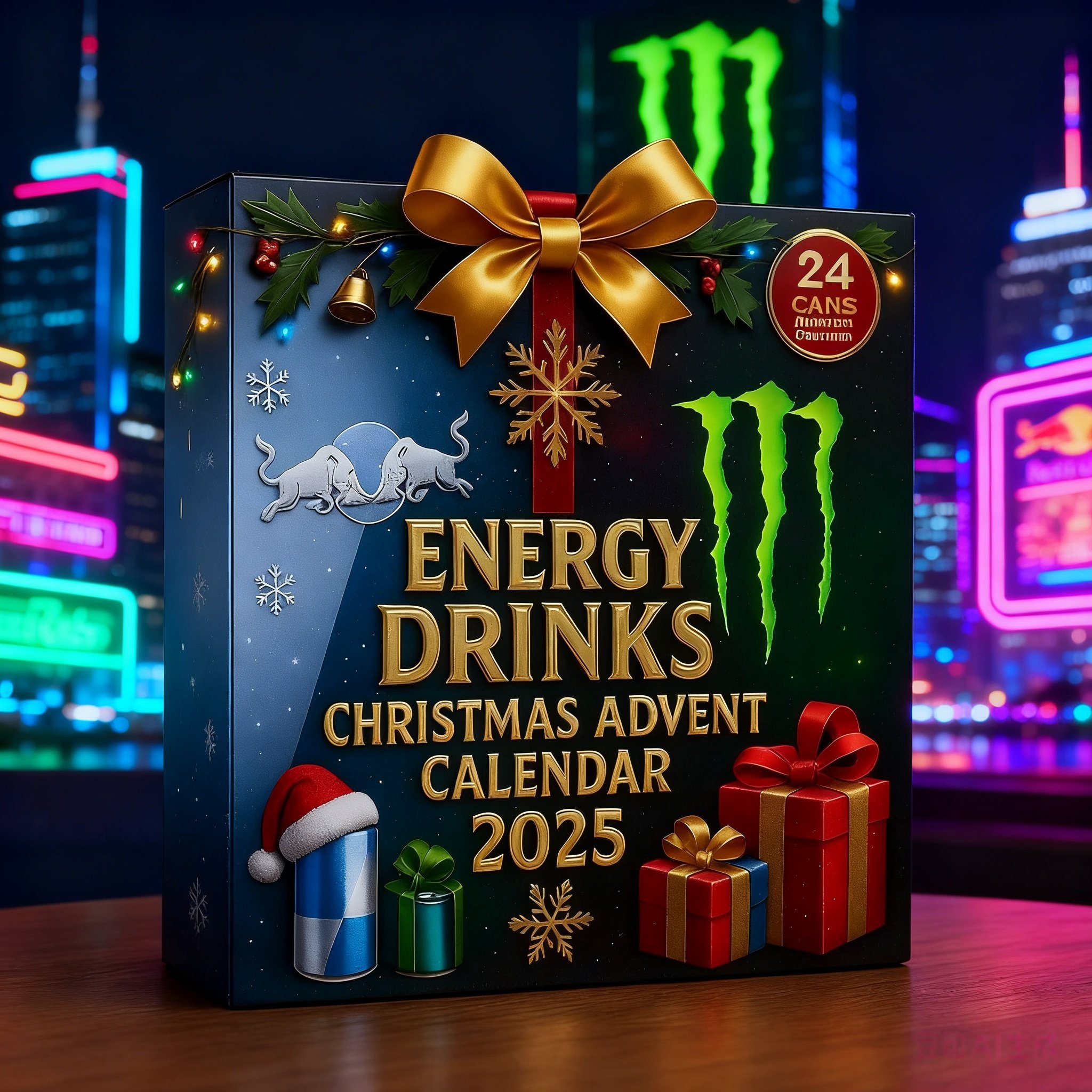 🔥Last Day 50% OFF -🎄Energy Drink Can Advent Calendar 2025 — 24 Days of Festive Collectibles!