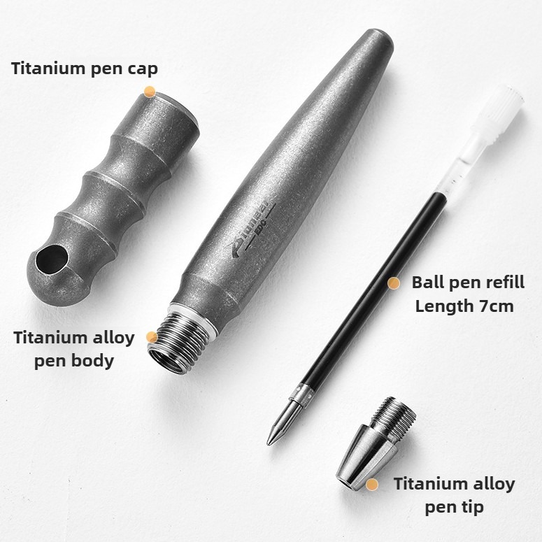 Titanium Alloy EDC Tactical Self-Defense Window Breaking Pen