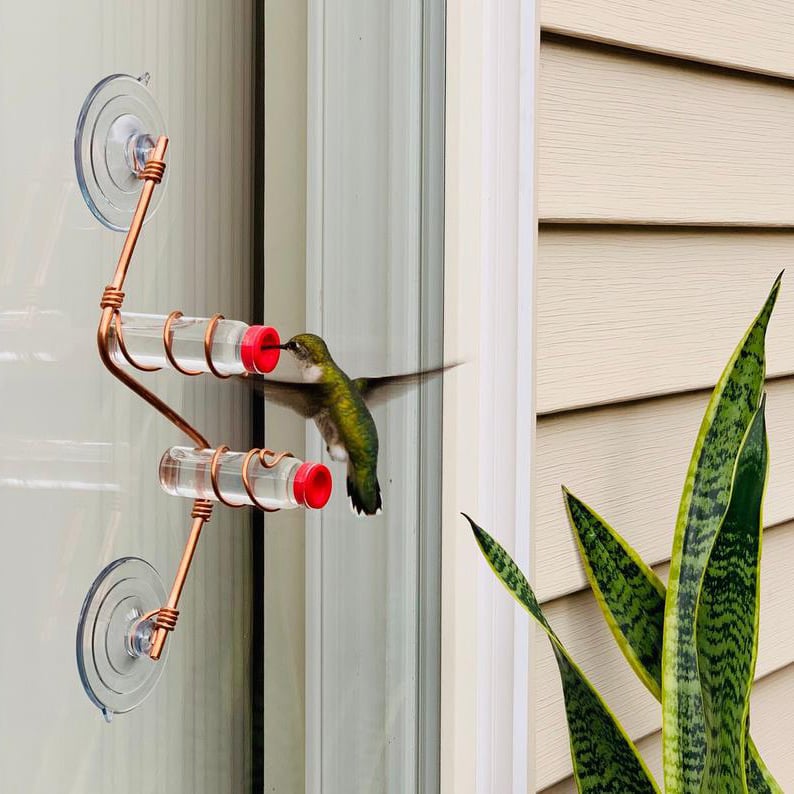 🔥Last Day 49% OFF🔥Geometric Window Hummingbird Feeder🐦