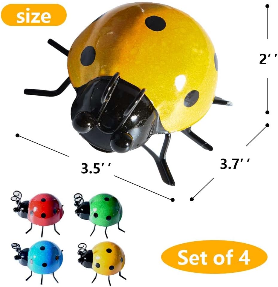 🎁TikTok Last Day Sale - 70% OFF🎉Metal Garden Decor Owl Ants & Ladybugs Yard Art Wall Decor🌲