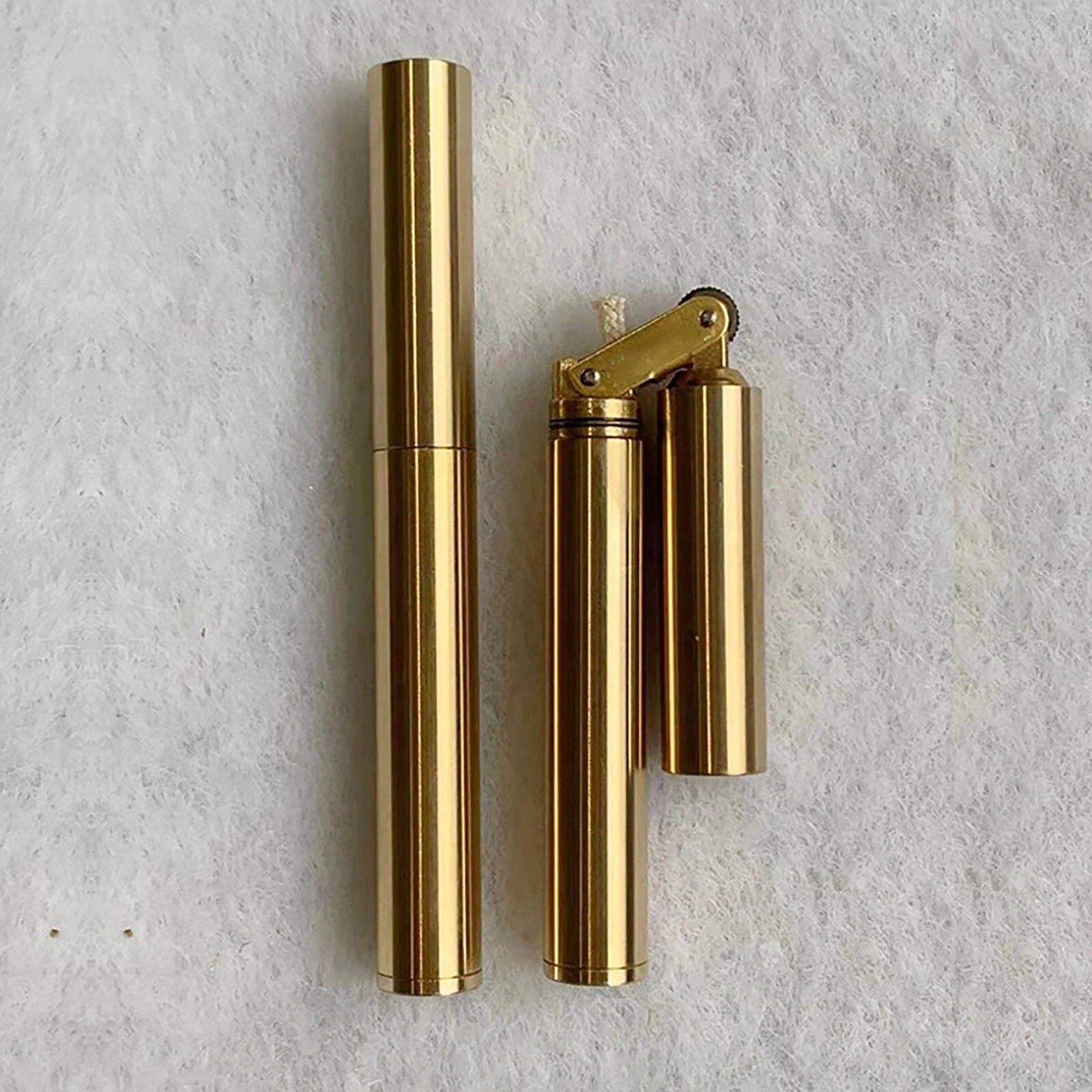🔥Hot Sale 49% OFF -Brass Double Stick Smoke Type Kerosene Lighter🚬Can hold cigarette packs