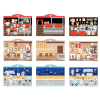 DIY Beach Party|Spring Outing|Dessert Shop|Sushi Restaurant Sticker Scenes