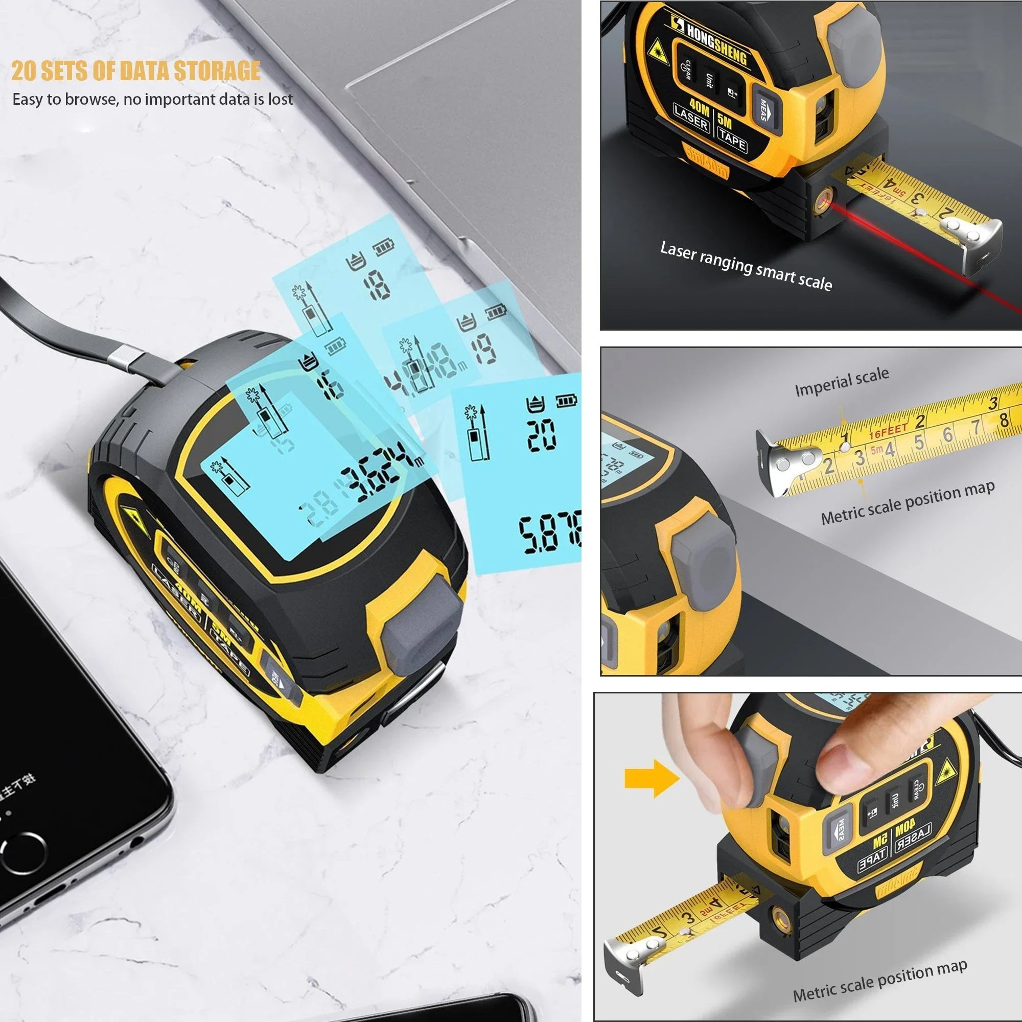 🔥(Last Day Promotion -50% OFF) Measurin Sight 3-In-1 Infrared Laser Tape Measuring, BUY 1 FREE SHIPPING