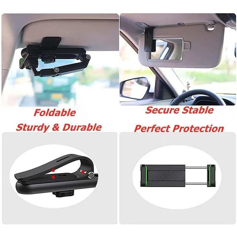 🎁Last Day Sale - 70% OFF🎉1080° Multi-function Sun Visor Universal 360 Degree Rotating Phone Holder Suitable for Any Scene Car Holder