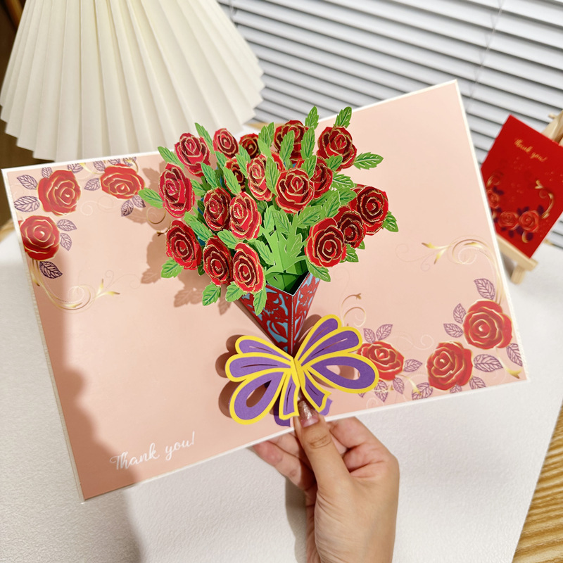 💐Handmade 3D Flower Greeting Card