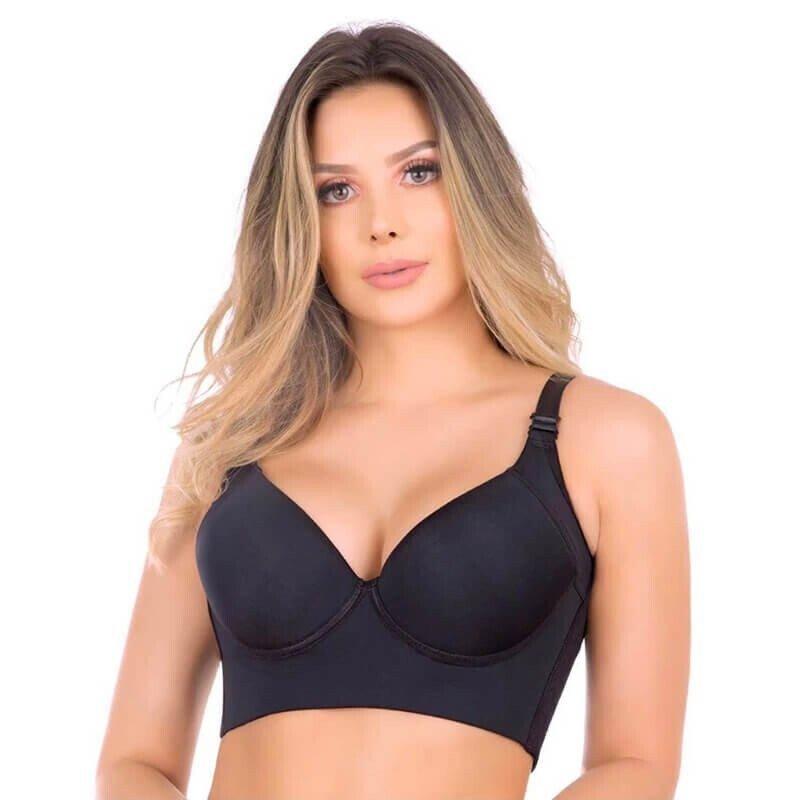 🔥Hot Sale 50% OFF🔥Women's Deep Cup Bra Hide Back Fat Full Back Coverage Push Up Bra With Shapewear Incorporated