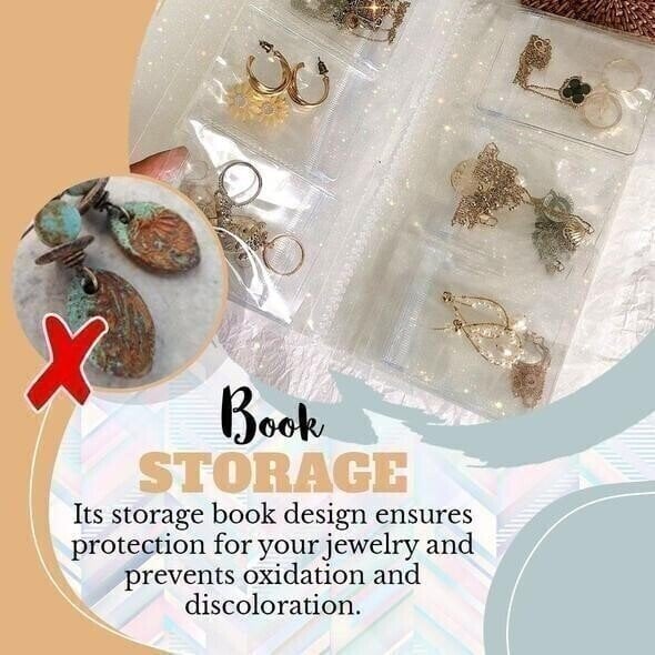 (Last Day Promotion - 50% OFF) 🎁Transparent Jewellery Storage Book Set