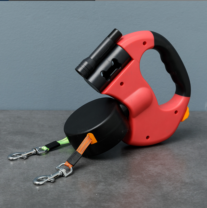🎁TikTok Last Day Sale - 70% OFF🎉Dual Dog Leash with Tangle-Free Swivel & LED Light