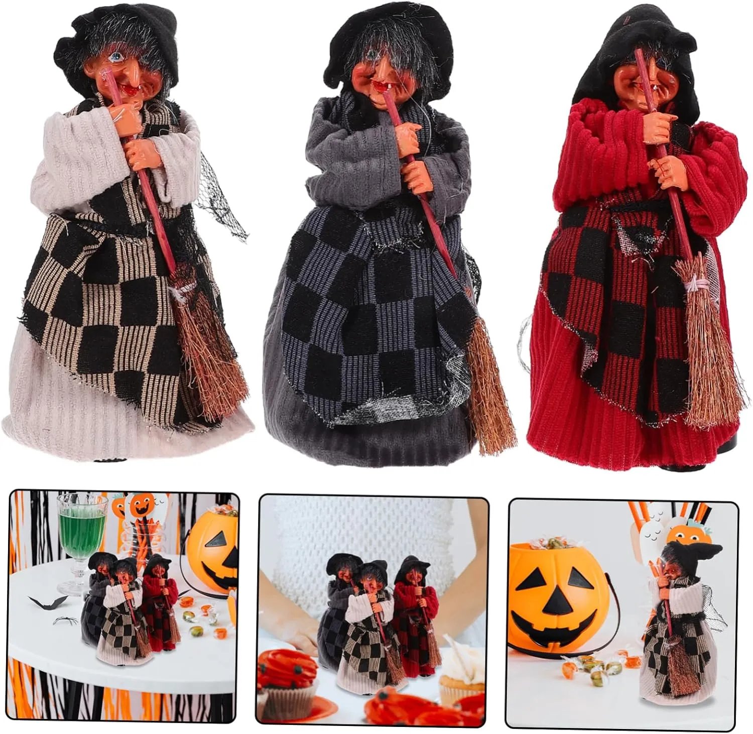 🎁TikTok Last Day Sale - 70% OFF🧙🧹Halloween Witch Doll Statue Decor Desktop