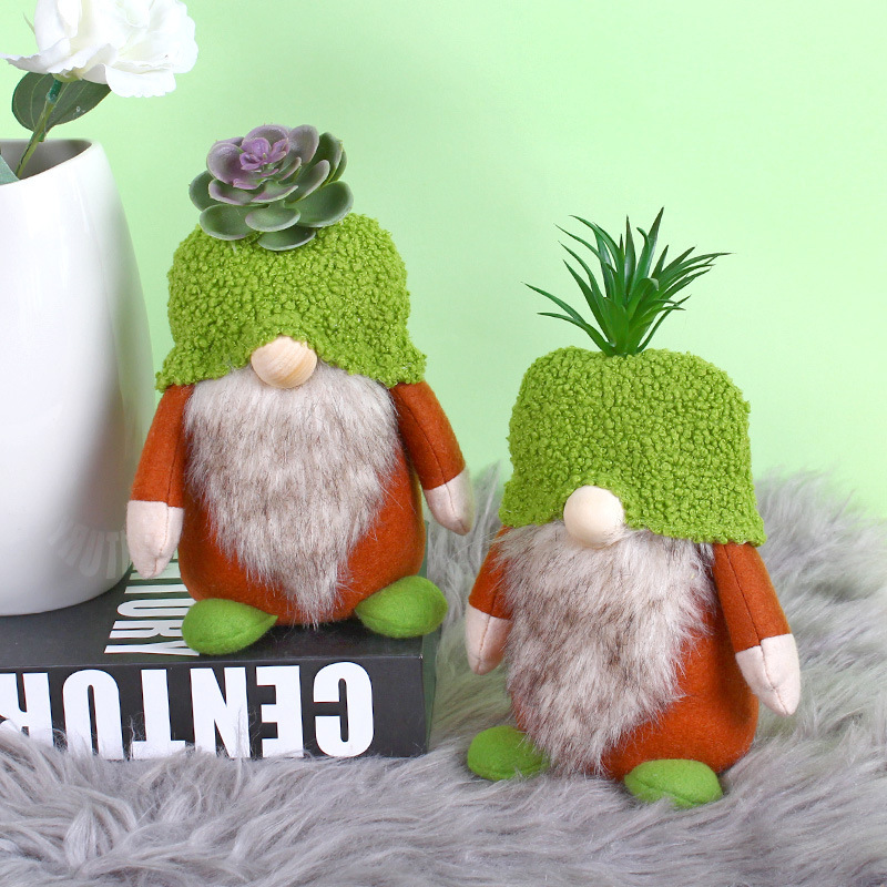 Christmas Green Simulated Elf Succulent No Face Doll