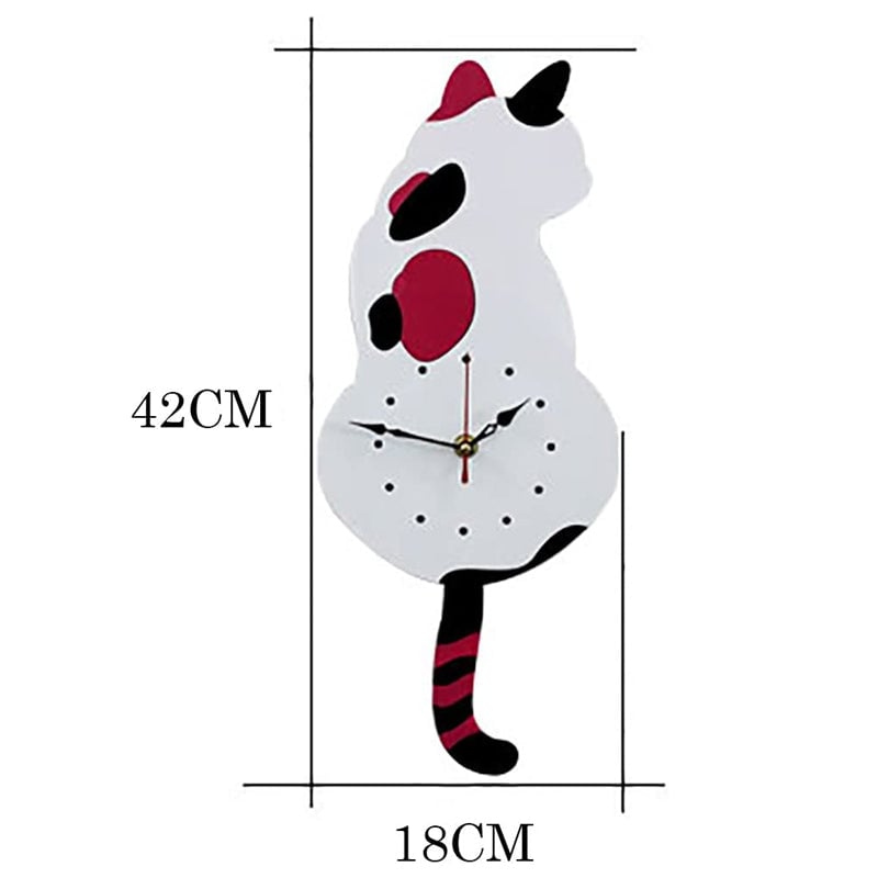 (❤️Early Christmas Sale-50% OFF❤️)Nordic Cat Wagging Tail Wall Clock