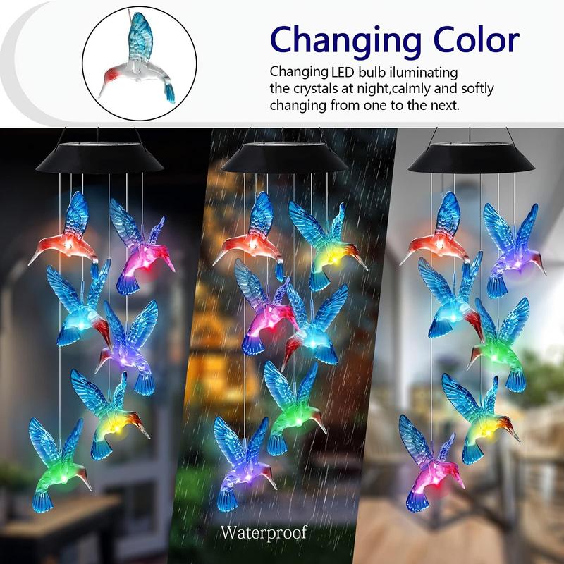 🔥Last Day Promotion 70% OFF🔥Creative Bird Design Solar Wind Chimes⚡️Buy 2 Free Shipping