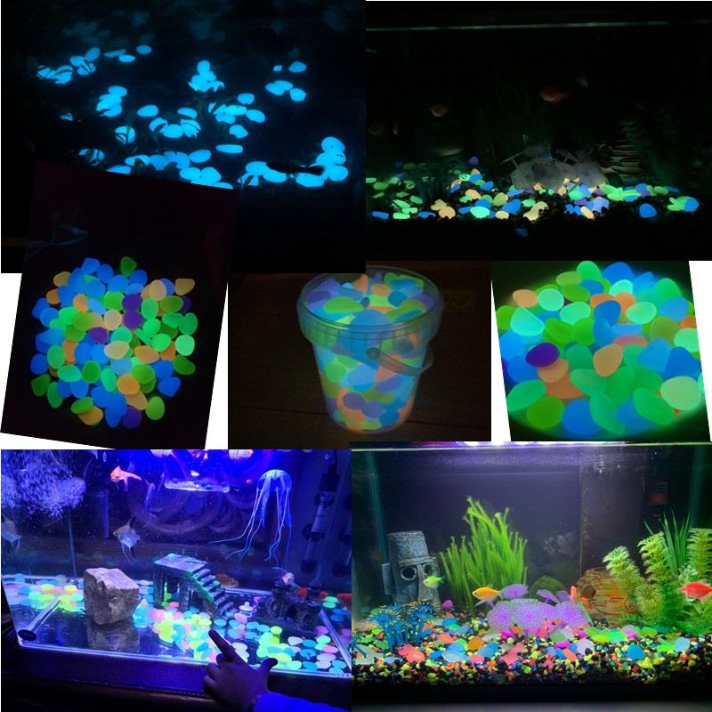 Recyclable Glow Decor Pebbles, for Fishtank, Walkways, Path, Yard!