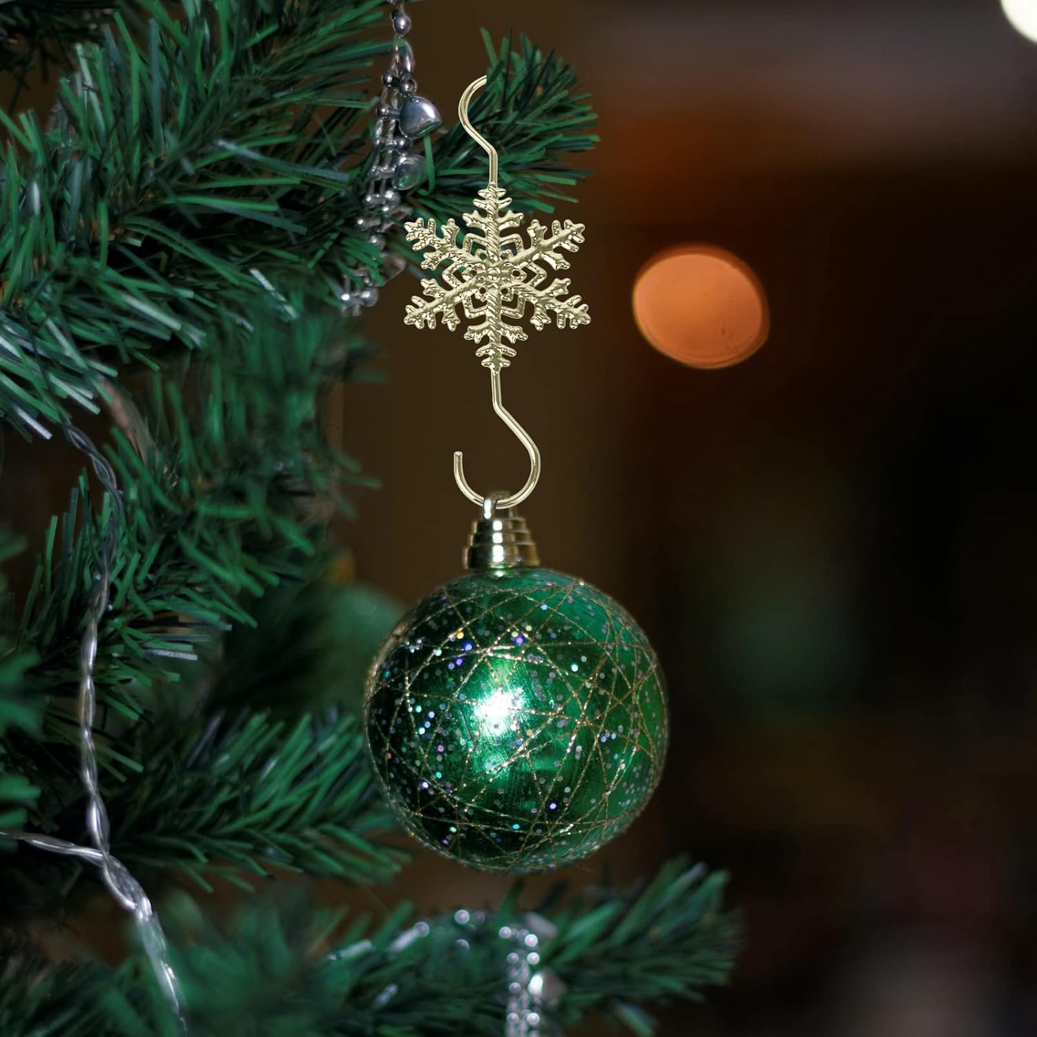 🎄TikTok Christmas Sale -70% OFF✨Christmas S-Hooks with Snowflake(20pcs)