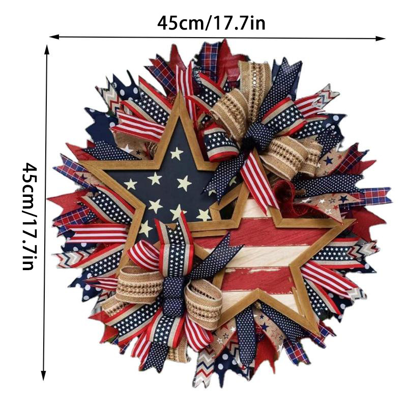 🔥Handmade Patriotic Sparkly Wreath-Buy 2 Get Free Shipping