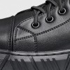 Black handmade warm leather boots