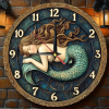 Vintage Mermaid Wall Clock